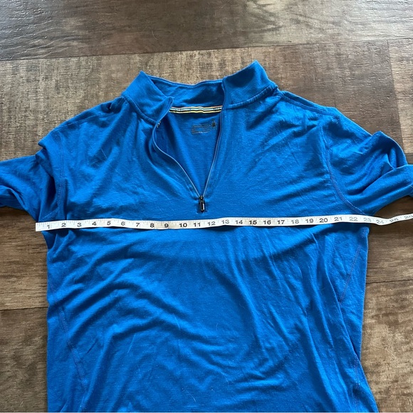 Smartwool blue half zip pullover - Picture 7 of 8